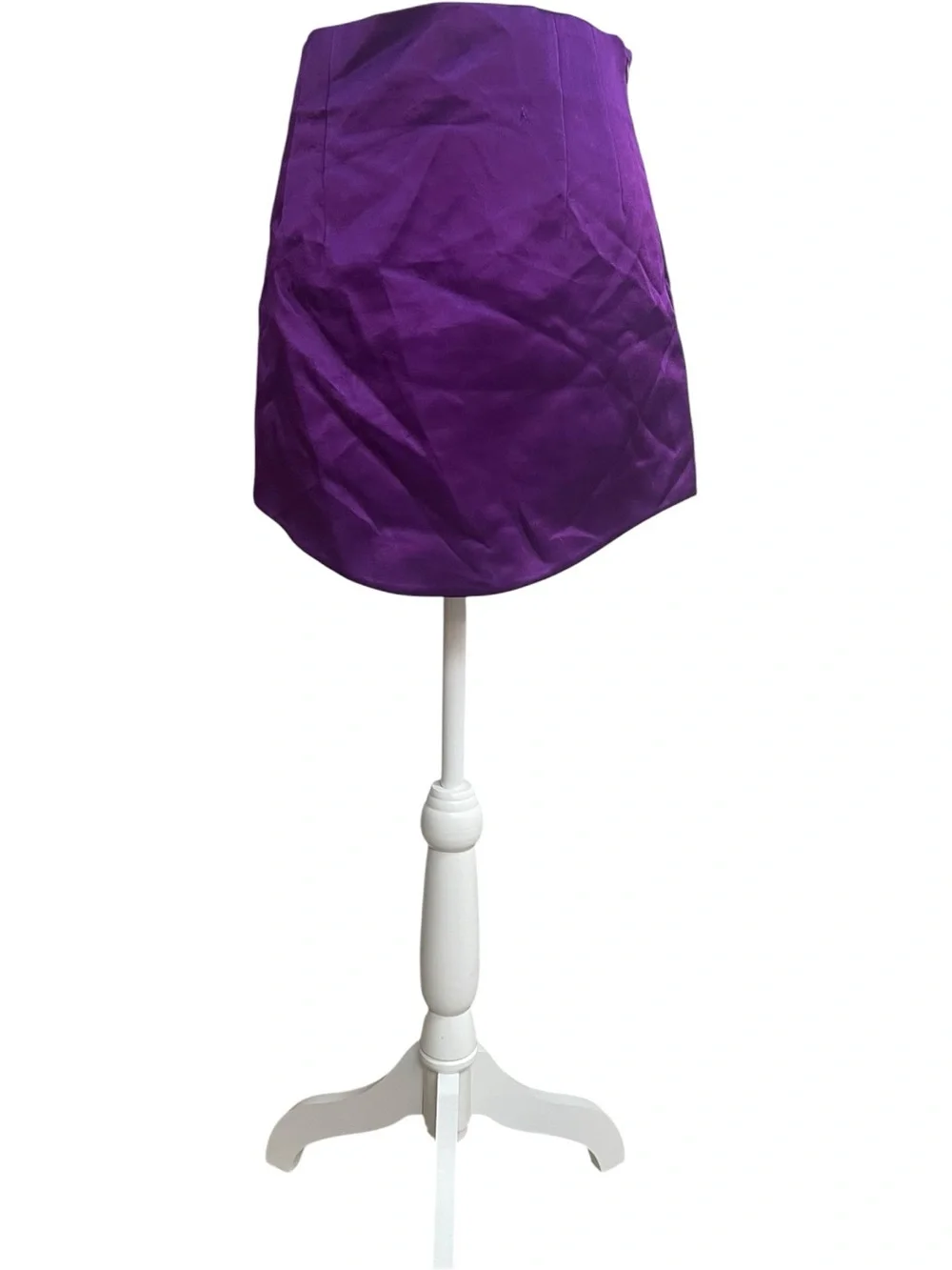 Zara Satin Effect Hi-Rise Mini Skirt Purple